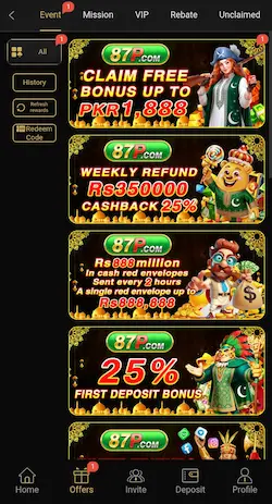 87P Game Bonuses and Rewards